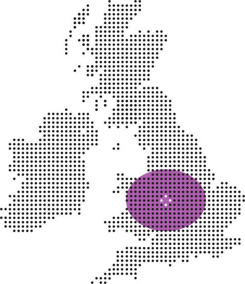 Map of the UK showing where James Ross Wedding Host operates