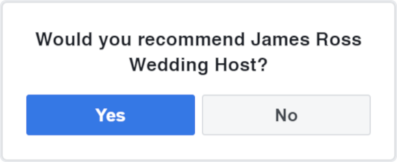Facebook - Review James Ross Wedding Host